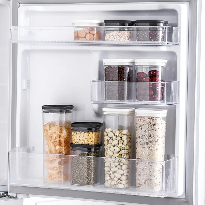 

Kitchen Transparent Storage Box Sealed Jar Kitchen Miscellaneous Grain Organizer Refrigerator Storage Boxes With Lids Cookie Jar