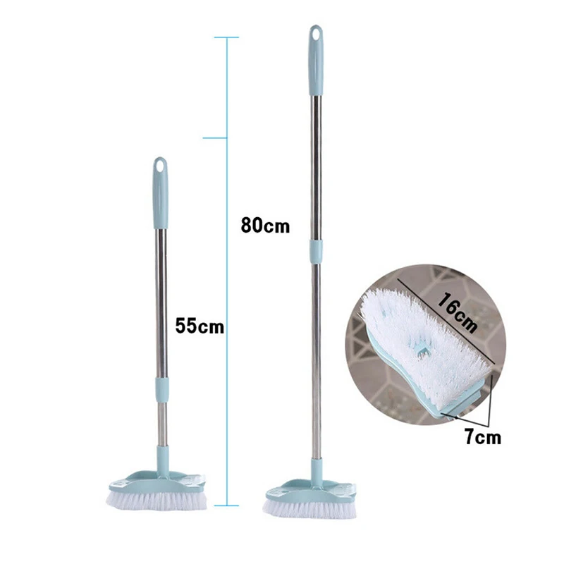 Регулируемая настенная щетка для ванной комнаты с длинной ручкой