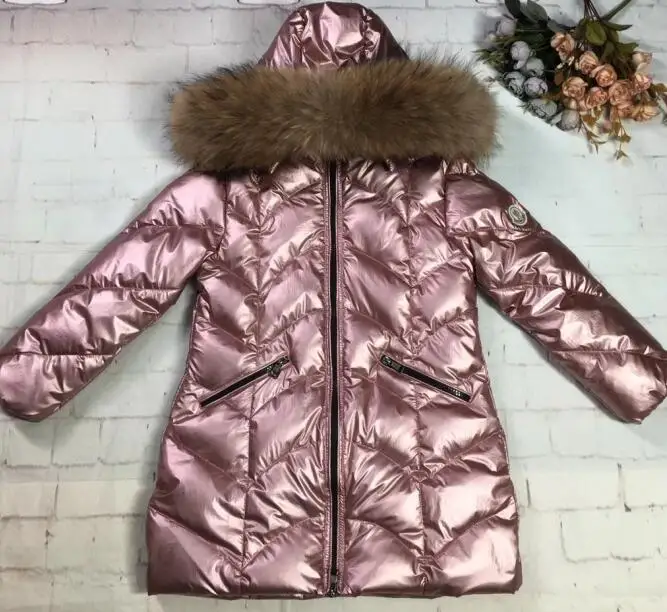 Детский пуховик для девочек 95-145 см зимняя пуховая куртка 2022 детская одежда