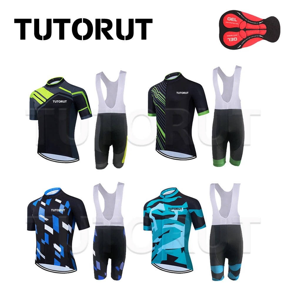 

Мужские комплекты для велоспорта, с коротким рукавом и шортами