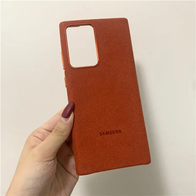 Оригинальный чехол для Samsung Galaxy NOTE 20/NOTE 20 Ultra/NOTE Ultra 5G из алькантары кожаный