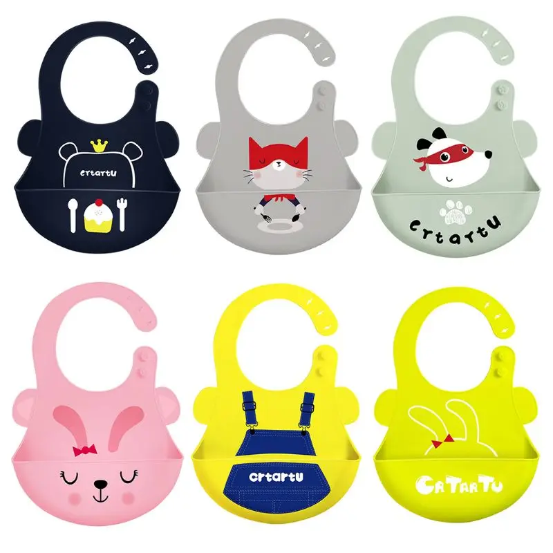 

Toddler Baby Bibs Waterproof Infant Food Catcher Pocket Food-Grade Silicone Feeding Saliva Towel