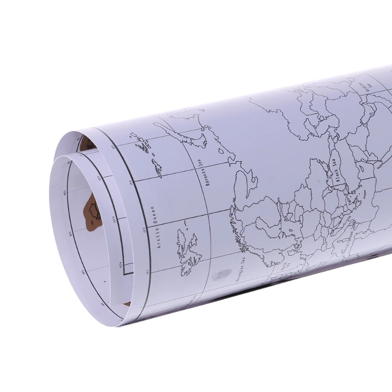 

Deluxe Scratch Off Journal World Map Personalized Travel Atlas Poster Novelty