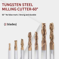 cutting hrc60 2 flute 1mm 3 5mm 6mm 8mm 10mm 14mm alloy carbide tungsten steel milling cutter end mill metal cutter cnc tools