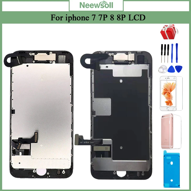 Сменный ЖК экран для iPhone 7 Plus 8 фронтальная камера динамик подарок|Экраны