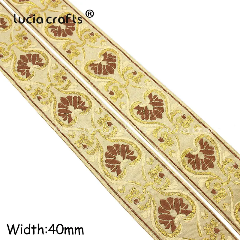 Lucia crafts 1 ярд/лот Этнические вышитые жаккардовые ленты отделка DIY для украшения ручной работы швейная одежда головные уборы Q0701