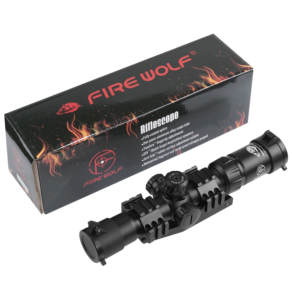 Охотничий Тактический оптический прицел FIREWOLF 1 5 4X30 с красной и зеленой