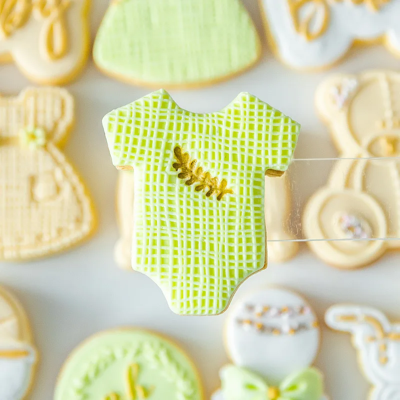 Acrylic Baby Birthday Embossed Mold Fondant Sugar Craft Cookies Embosser Cutter Stamp Cake Decorating Tools | Дом и сад
