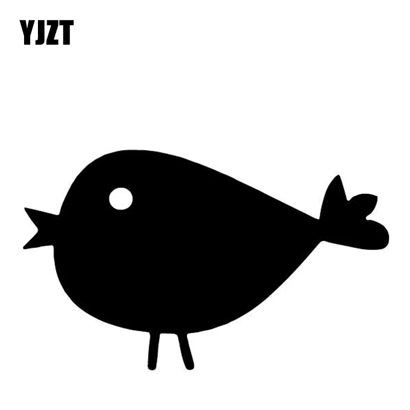 

YJZT 16.2CM*9.8CM Cartoon Little Bird Vinyl Decal Bumper Decoration Car Stickers Black/Silver C4-2479