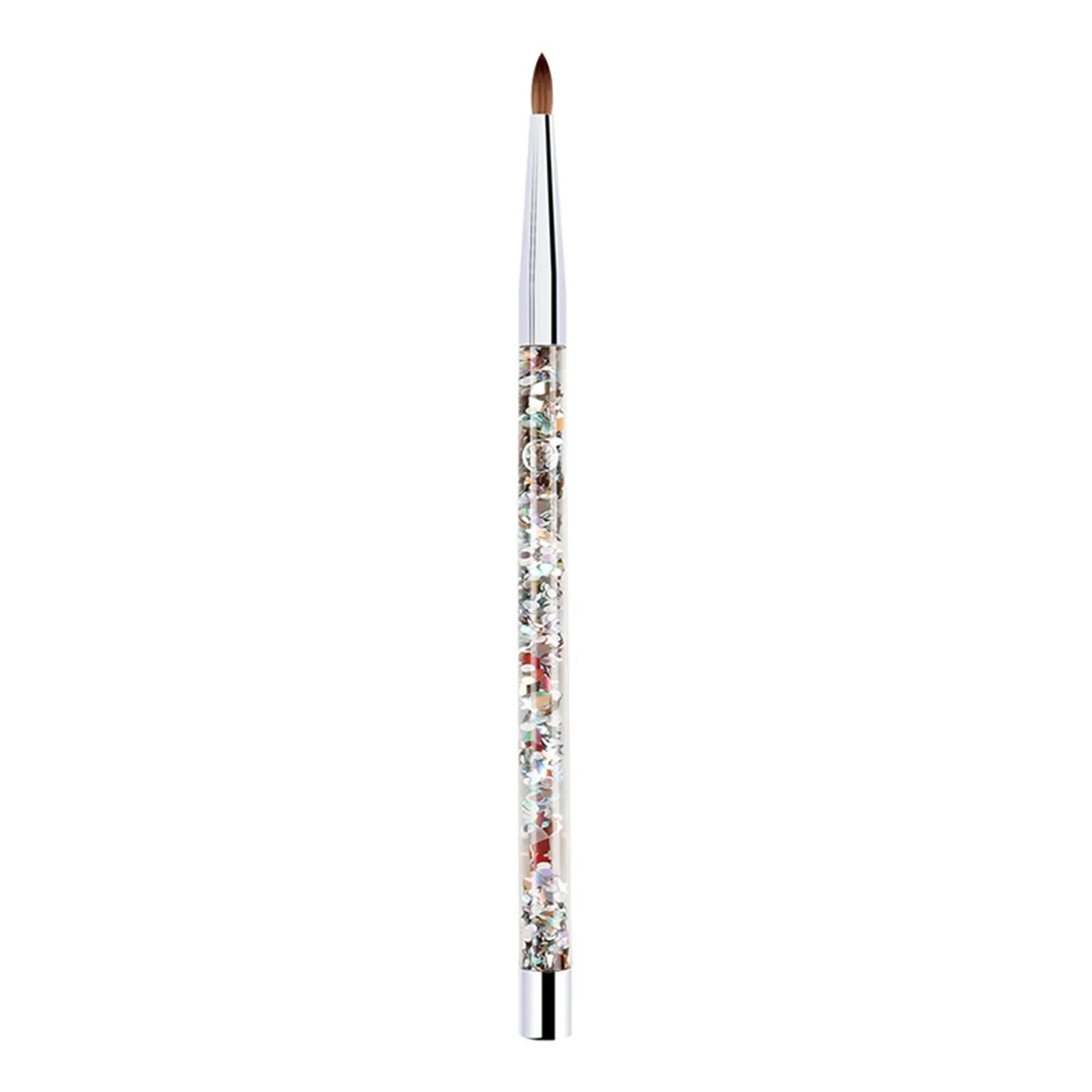 

Nail Art Brush Acrylic UV Gel Glitter Painting Brushes Crystal Handle Nylon Hair Carving Flower Pens For Nail Art STTX889