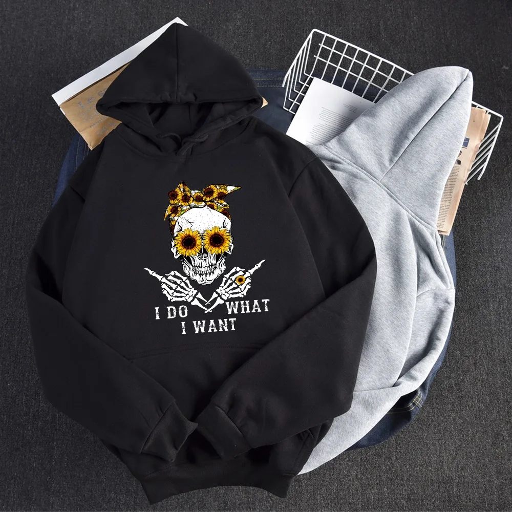 

Women Hoodies Autumn Warm Hooded Pullovers I Do What I Want Printed Pocket Sweatshirts Female Winter Cold Clothing XS-2XL