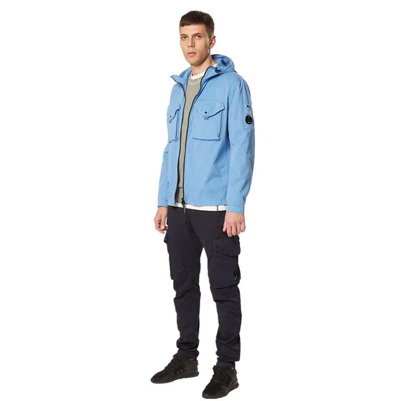 

New Young Men's CP Zipper Cardigan Hoodie Workwear Jacket Korean Style Casual Men's Clothing Trendy Jacket