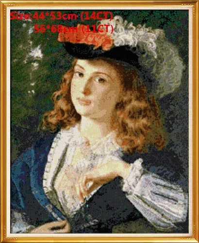 Oil painting girl Невеста с цветами Свадебный Ангел diy картина Счетный принт на холсте DMC 11CT 14CT наборы для вышивки крестом наборы для рукоделия вышивка - Цвет: Oil painting girl