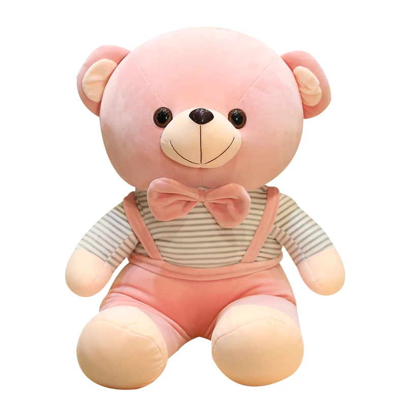 

High Quality 40cm Adorable strap Bear Stuffed Plush Teddy bear Toys Cute Dress Dolls Birthday Gifts For Kids Wedding Party Decor