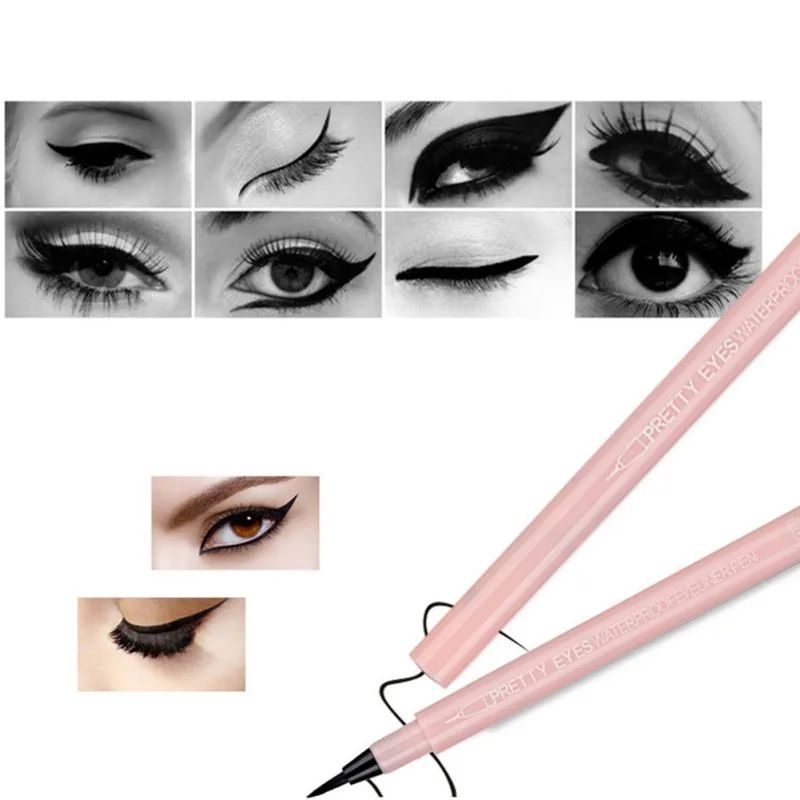 Тонкая подводка для глаз стойкая водостойкая и влагостойкая быстросохнущая