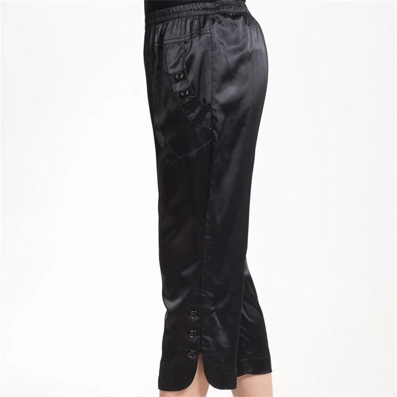 

Woman Plus Size Summer 100% Silk Harem Pants Female Oversized Thin Silk Trousers Women Breathable Soie Pantalon Lady Seda Capris