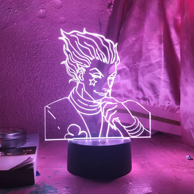 3d светодиодный ночник аниме Hunter X для детей Украшения в спальню ночной Светильник