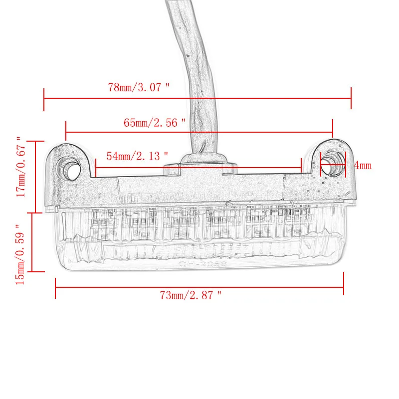 12V мотоцикл задний стоп сигнал светодиодный для мотоциклов с крутящим моментом