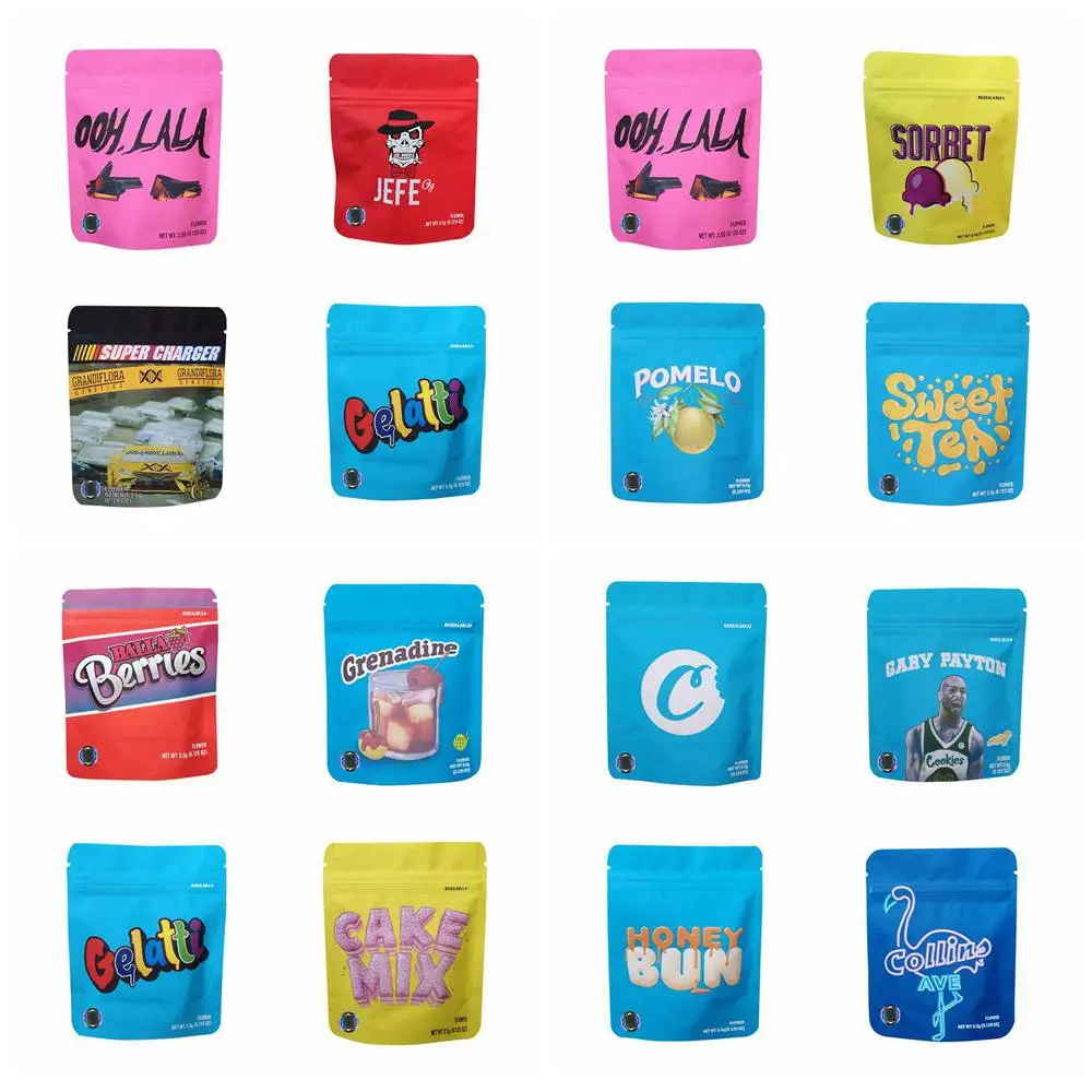 

Resealable Smell Proof Bags Mylar Bags Edible Packaging Bag with Free Stick on Labels & Free Authenticity Sticker