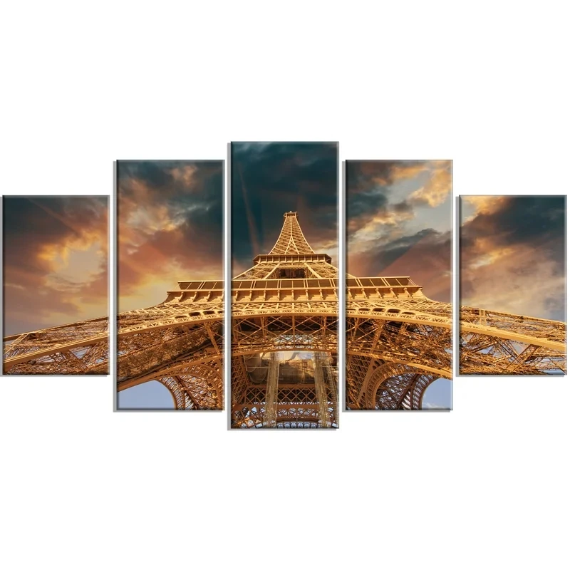 Картина на холсте Париж Эйфелева башня закат домашний декор настенные картины из