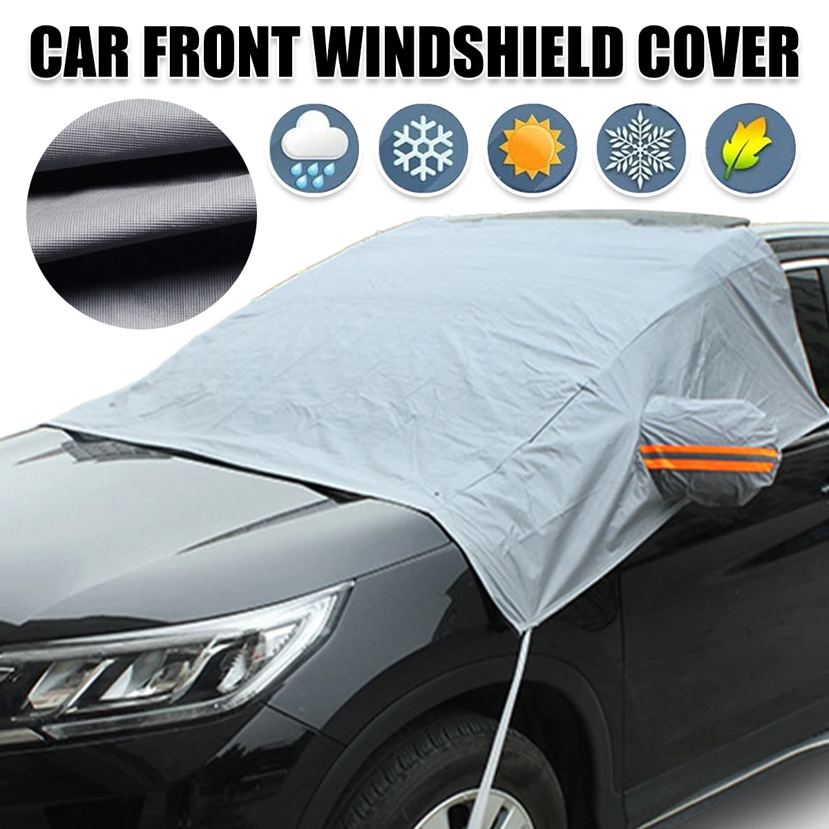 

Car Windscreen Cover Foldable Windshield Snow Cover Auto Front Sun Protector Rearview Mirror Car Snow Cover Auto Accessories