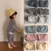 newborn baby kids sets fashion solid hoodies sweatshirtcotton pants autumn clothes baby boys infant clothing bebe girl outfits