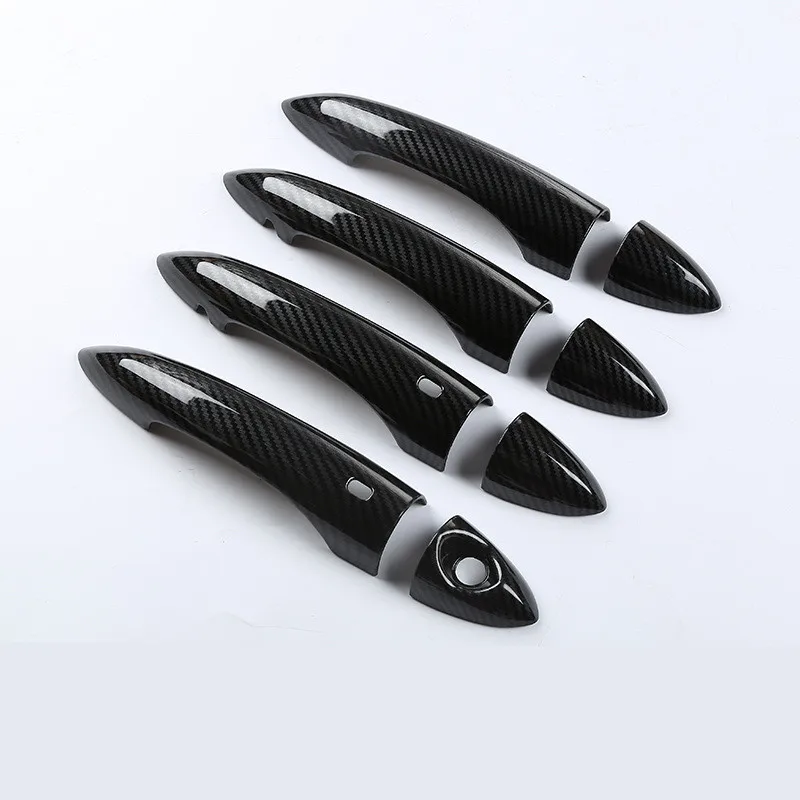 Накладка на дверную ручку автомобиля из углеродного волокна с левым приводом