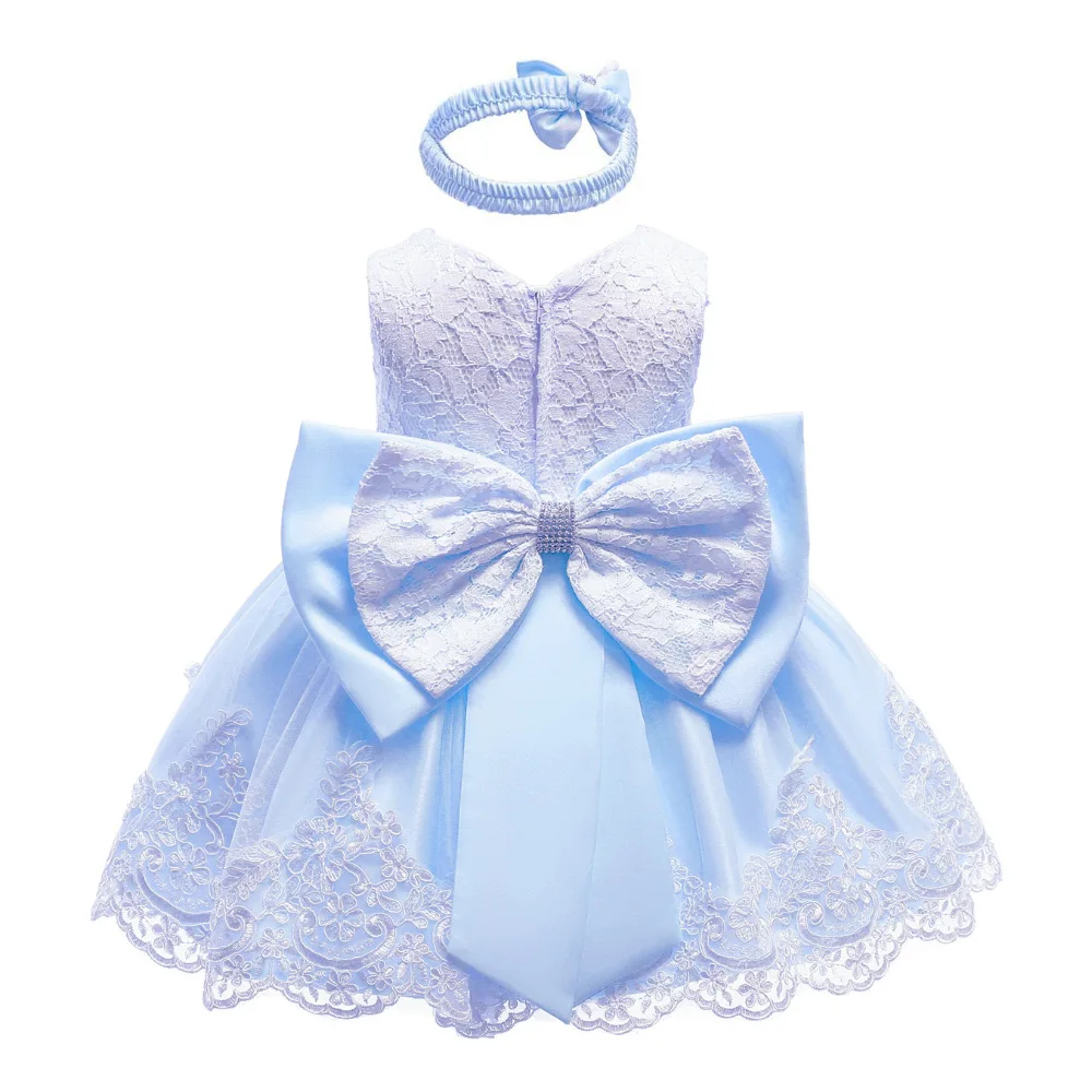 106392-Lightblue Взрывные модели; Новинка года; хлопковое кружевное платье принцессы для малышей; вечерние платья для маленьких девочек; одежда на заказ; бальное платье - Цвет: 106392-Lightblue