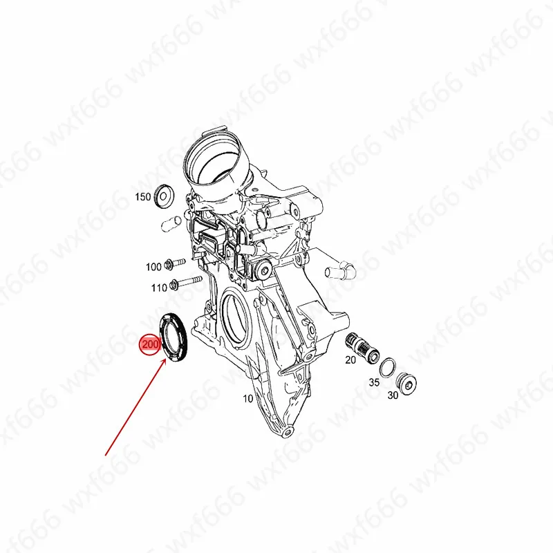 Автомобильный коленчатый вал переднее масляное уплотнение подходит для W205 C180 C200