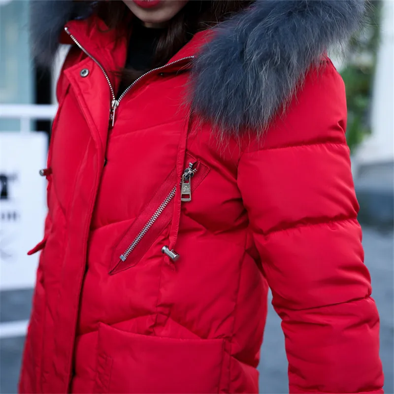 

2021 New Fashion Women Hooded Coat Female Fur Collar Warm Winter Coats Jaqueta feminina Inverno Thicken Long Jacket Parka ST165