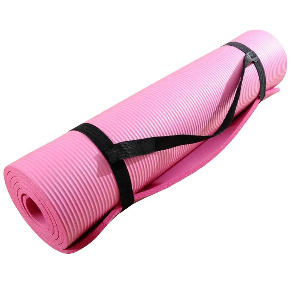 

Portable yoga mat 10 mm with positioning line anti-skid carpet anti-skid multi-function sports yoga mat with strap and bag