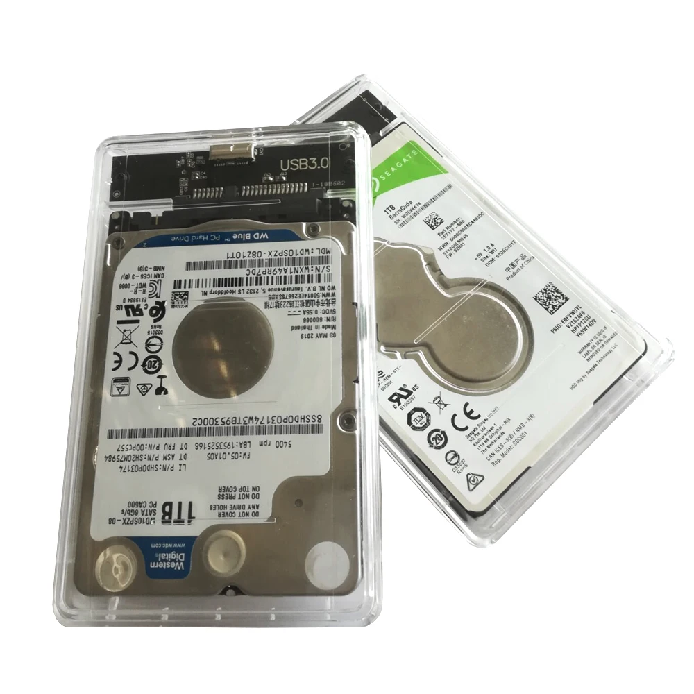 THU Тип C 2,5 ''Прозрачный жесткий чехол USB3.1 Gen2 10 Гбит/с жесткого диска Поддержка протокола UASP корпус для жесткого диска
