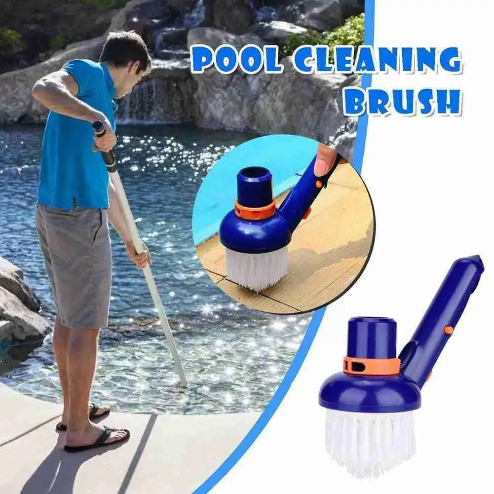 

1 шт. щетка для бассейна с ручкой, прочные и долговечные инструменты для очистки, Шаговый угол для бассейна, фотодержатель, уличный круг B2H6