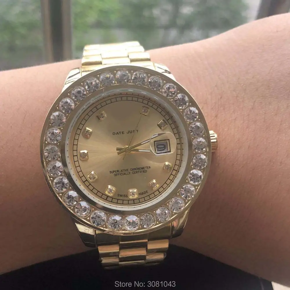 Мужские часы класса ААА 2020 года большие роскошные брендовые золотые с