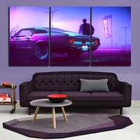 canvas art movie mountain top car drive ford mustang men vehicle motel painting wall art home decor