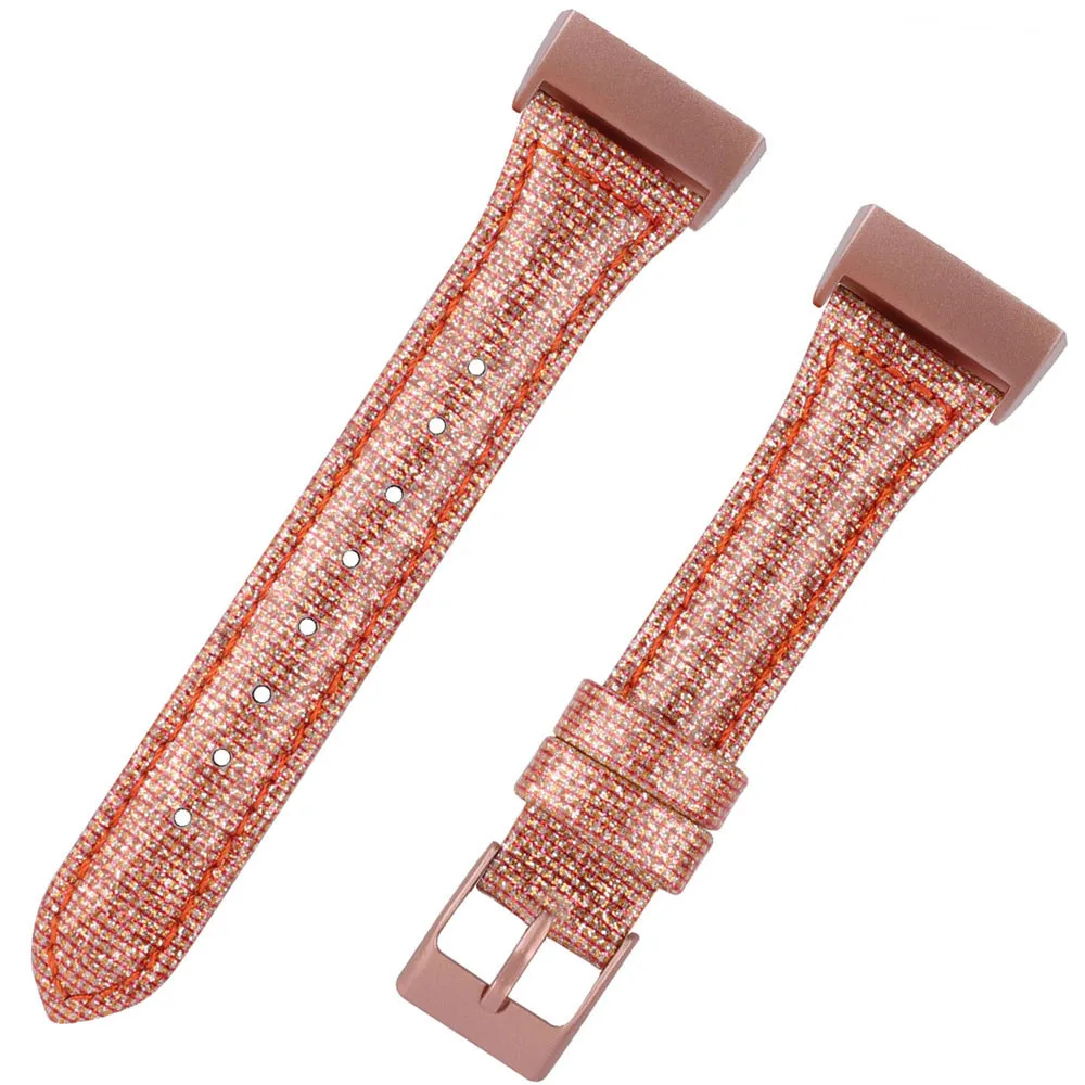 Сменный ремешок для Fitbit Charge 3 полосы блестящий кожаный умные фитнес часы