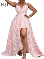 pink party evening wedding long dress slim sundress romantic date birthday halter maxi dress for women 2021 plus size vestidos