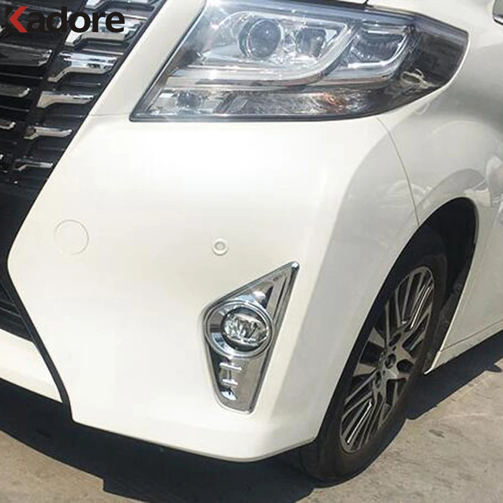 Для Toyota Alphard Vellfire 2016 2017 2018 Хромированная передняя противотуманная фара отделка