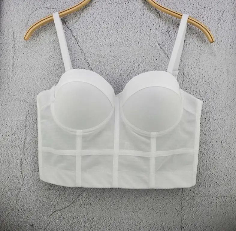 S M L XL 2XL 3XL модные сетчатый бюстгальтер пуш ап Bralet для женщин корсет бюстье ночного