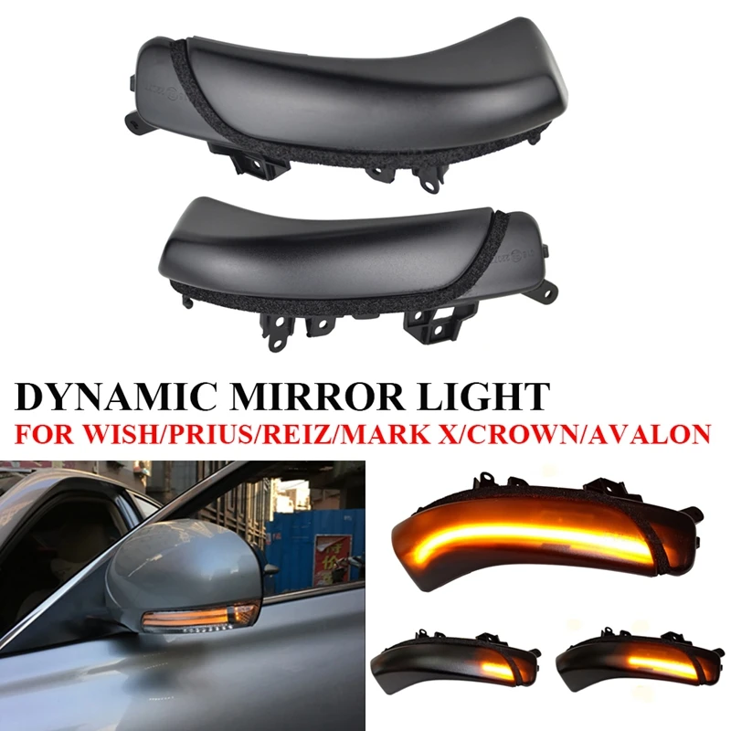 

Динамический сигнал поворота светильник сторона боковое зеркало индикатор Зеркало заднего вида лампы для Toyota WISH/PRIUS/REIZ/Toyota MARK X CROWN/AVALON