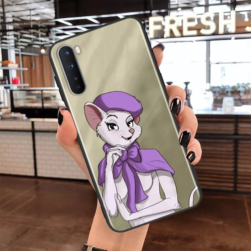 

Soft TPU Cover Disney The Rescuers for OnePlus Nord N100 N10 8T 8 7T 7 6T 6 5T Pro Black Phone Case
