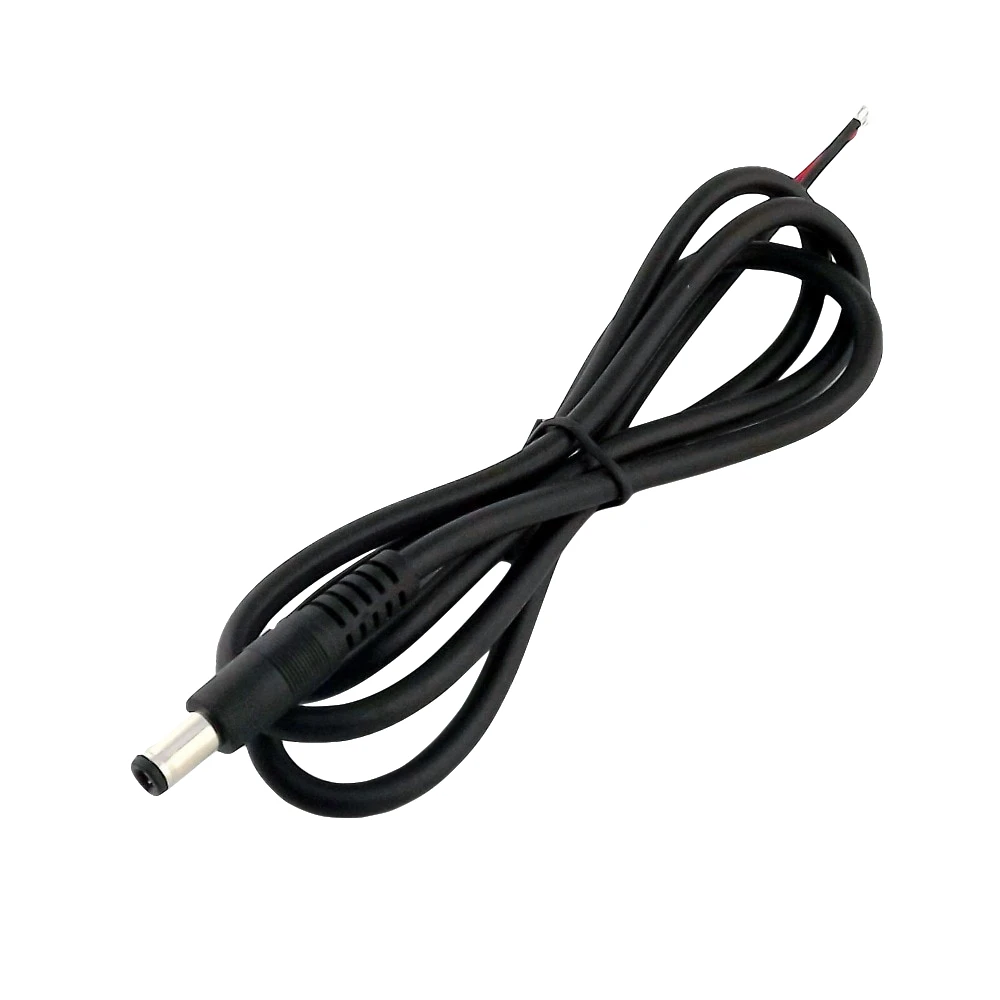 10x CCTV DC Power Connector 5.5 x 2.5mm Male Plug Socket with Cord Cable Black 1m/3ft 18AWG | Компьютеры и офис