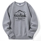 Мужская рубашка с сияющим принтом The Hotel, Повседневный свитер без рукавов, одежда для улицы в стиле хип-хоп, Спортивная Модная рубашка для мужчин