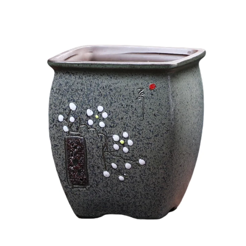 

Простой дышащий комнатный цветочный горшок, напольная пурпурная глина, кактус, Орхидея, бонсай, горшок, суккулент, цветочное украшение для с...