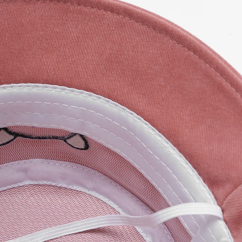 

2021 New Baby Bucket Hat Boys And Girls Sun Hat Panama Cotton Fisherman Hat Children Cartoon Bear Shade Warm Fisherman Hat