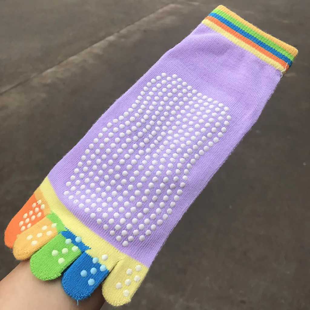 Новое поступление 2019 года забавные счастливые носки женские для йоги с пятью