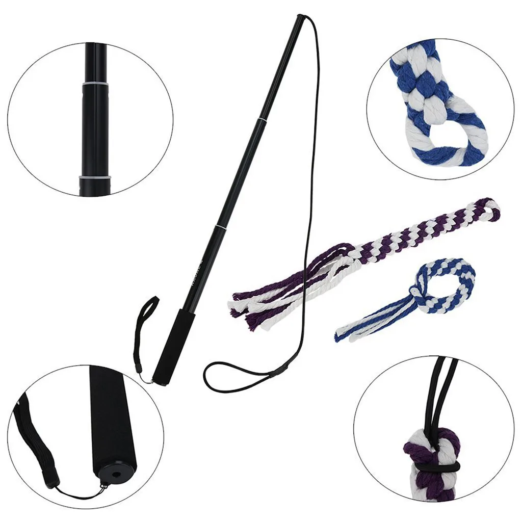 Уличная игрушка для собак раздвижная палочка с 2 веревками жевательные игрушки
