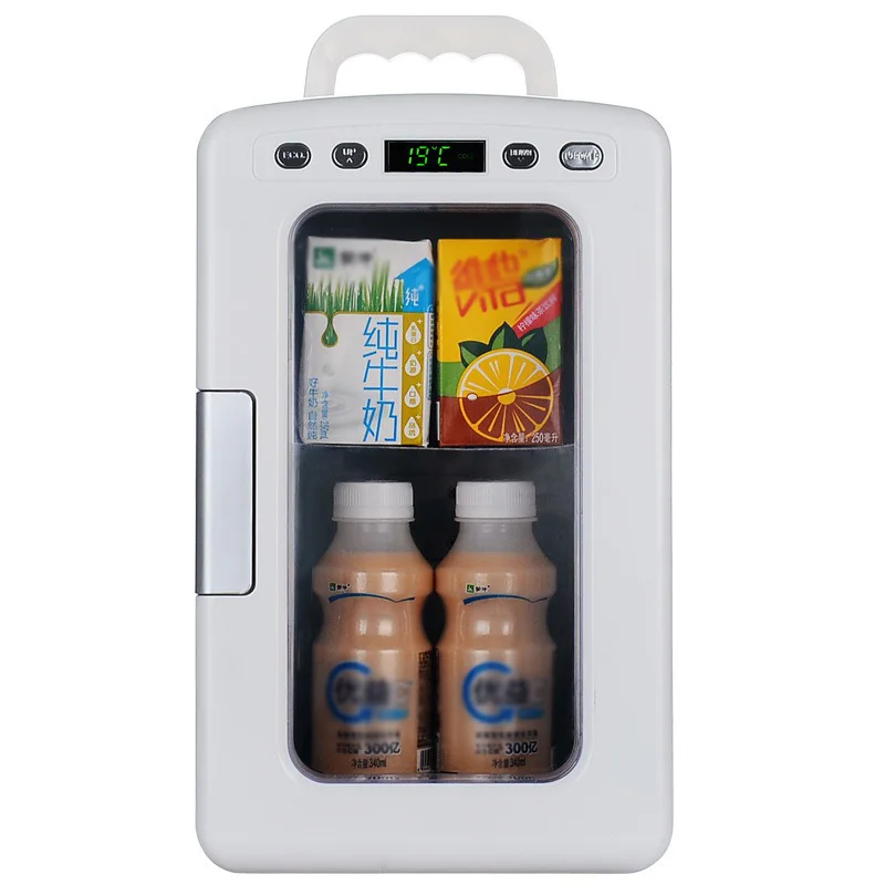 12L Beverage Heating Cabinet Mini Student Dormitory Freezer Meals Incubator Hot and Cold Cabinet Freezer Car Refrigerator