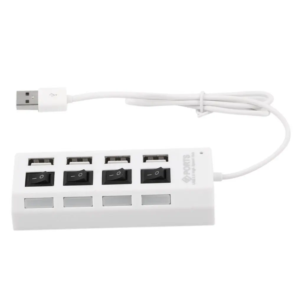 

High Speed 4 Port USB 2.0 External Multi Expansion Hub ON OFF for Switch