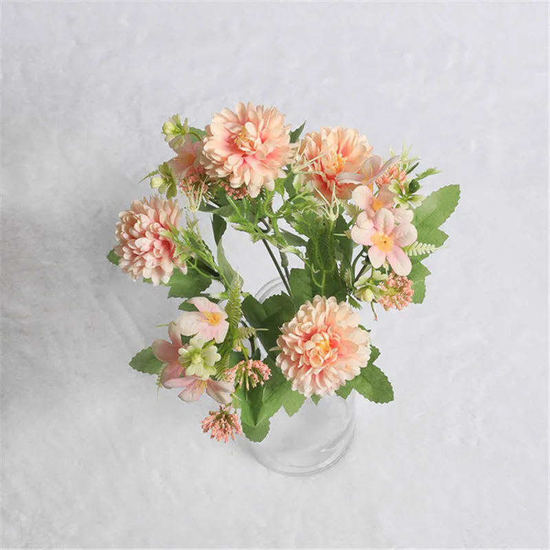

Water Color Ball Fake flower 7-branch Artificial flowers for Wedding Decorative Home decoration accessories